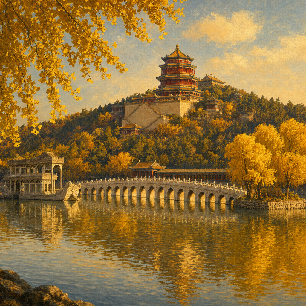 이화원 곤명호 가을