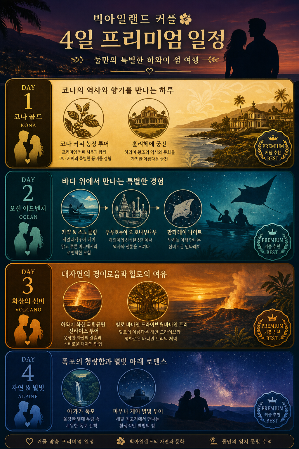 커플 4일 프리미엄 인포그래픽