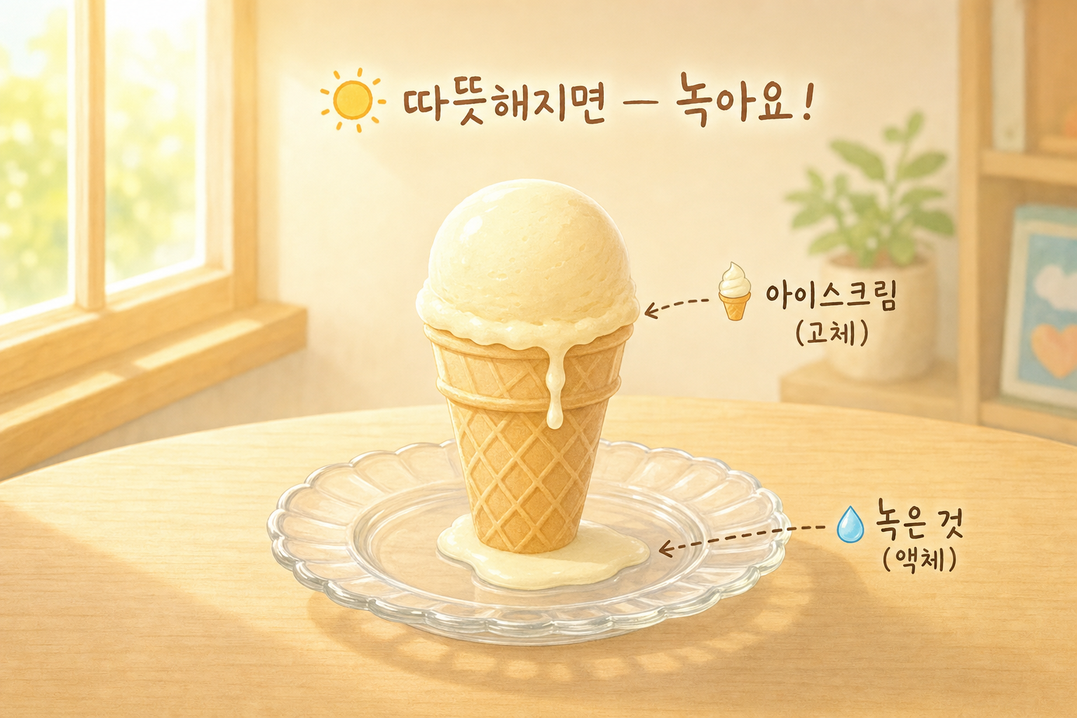 초4 화학 첫 시간 — 따뜻해지면 녹아요 (녹다) 표지
