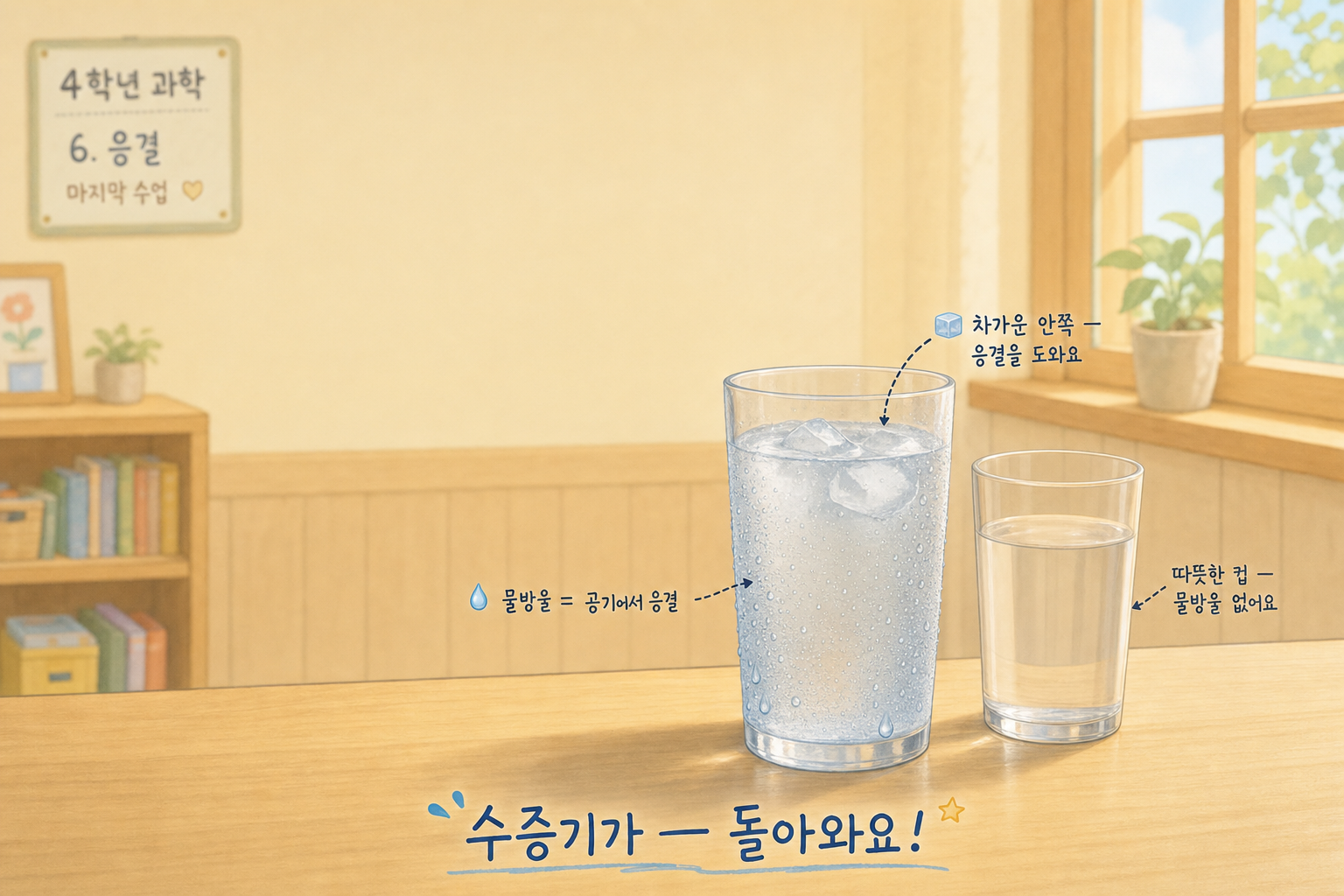 초4 화학 마무리 — 수증기가 돌아와요 (응결) · 초4 한 해 종결 표지