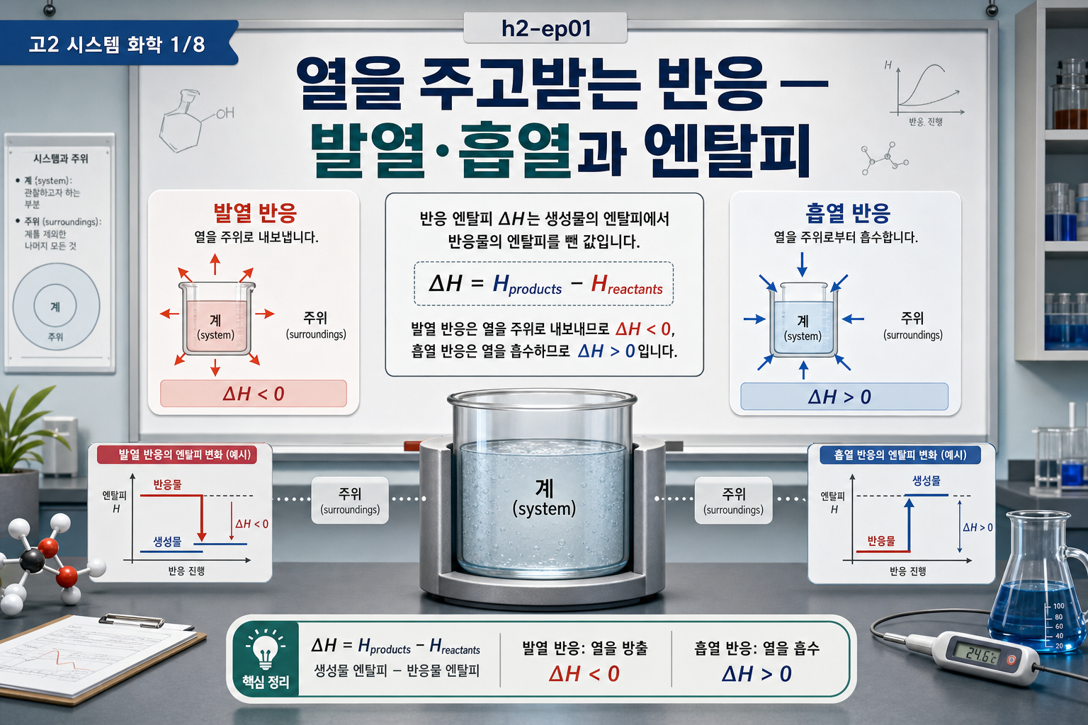 열을 주고받는 반응 — 발열·흡열과 엔탈피 표지