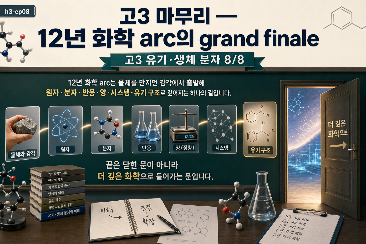 고3 마무리 — 12년 화학 arc의 grand finale 표지