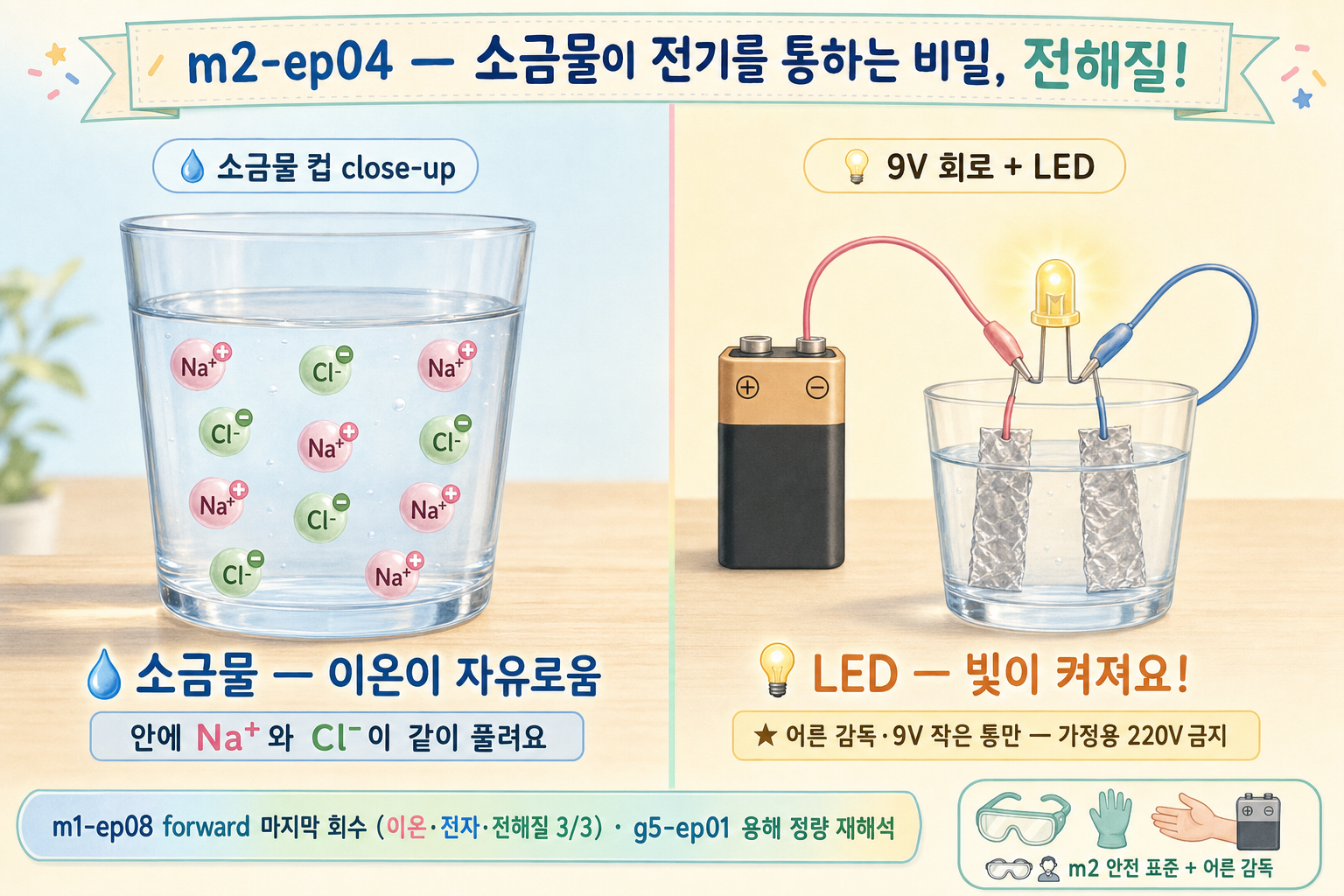 소금물이 전기를 통하는 비밀 — 전해질 표지
