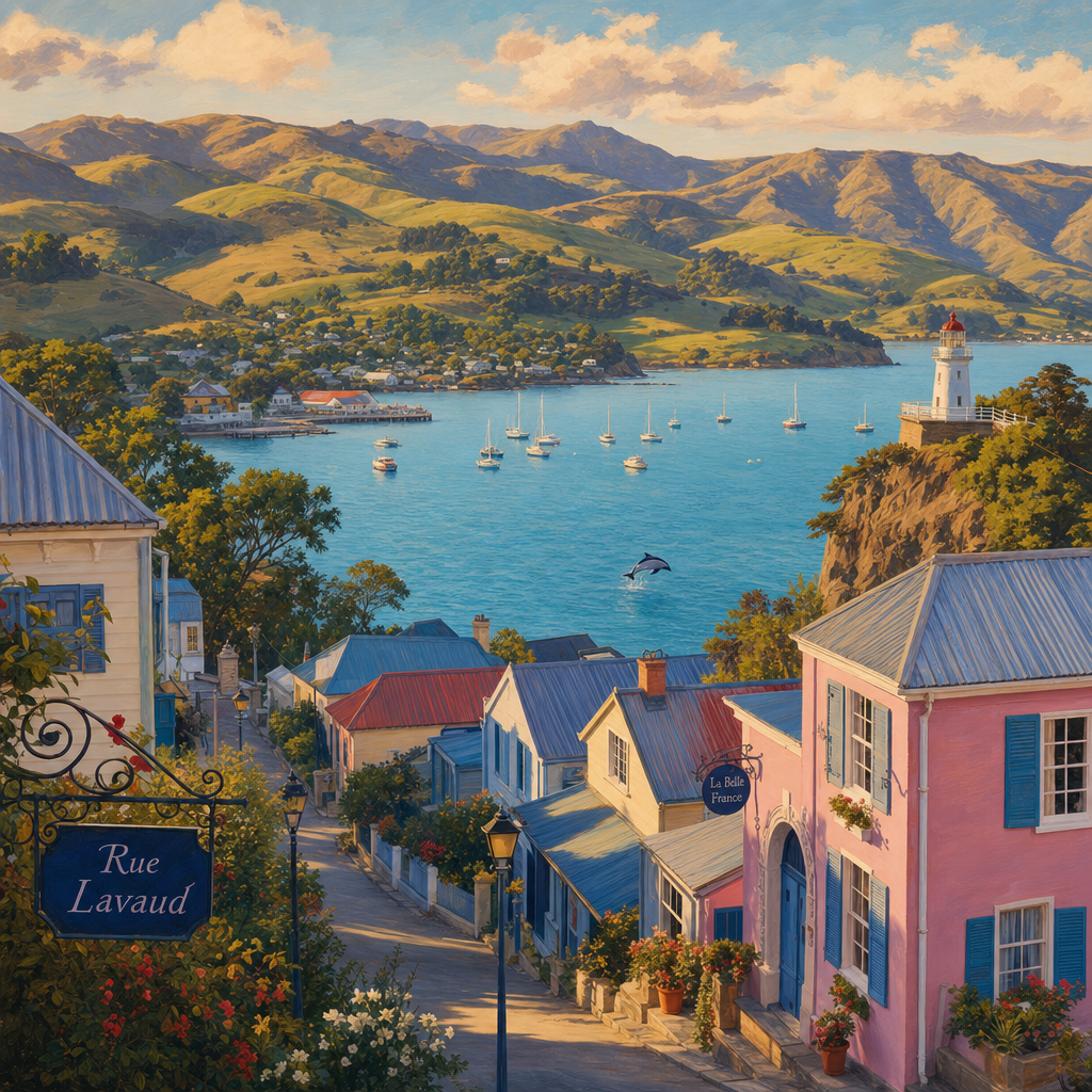 Akaroa 프랑스 마을 · Banks Peninsula 항구
