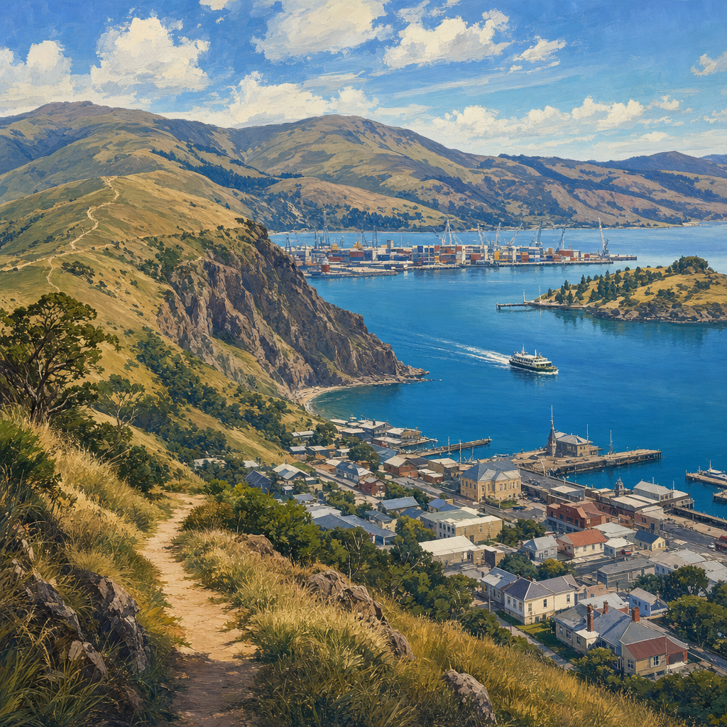 Lyttelton Harbour · Port Hills 전망