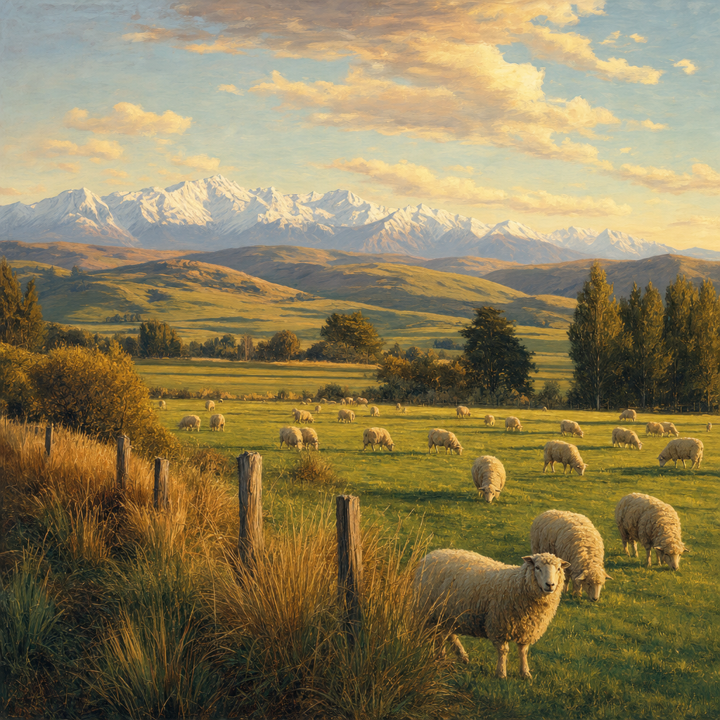 Canterbury Plains 방목 양 떼, 캔터베리 람