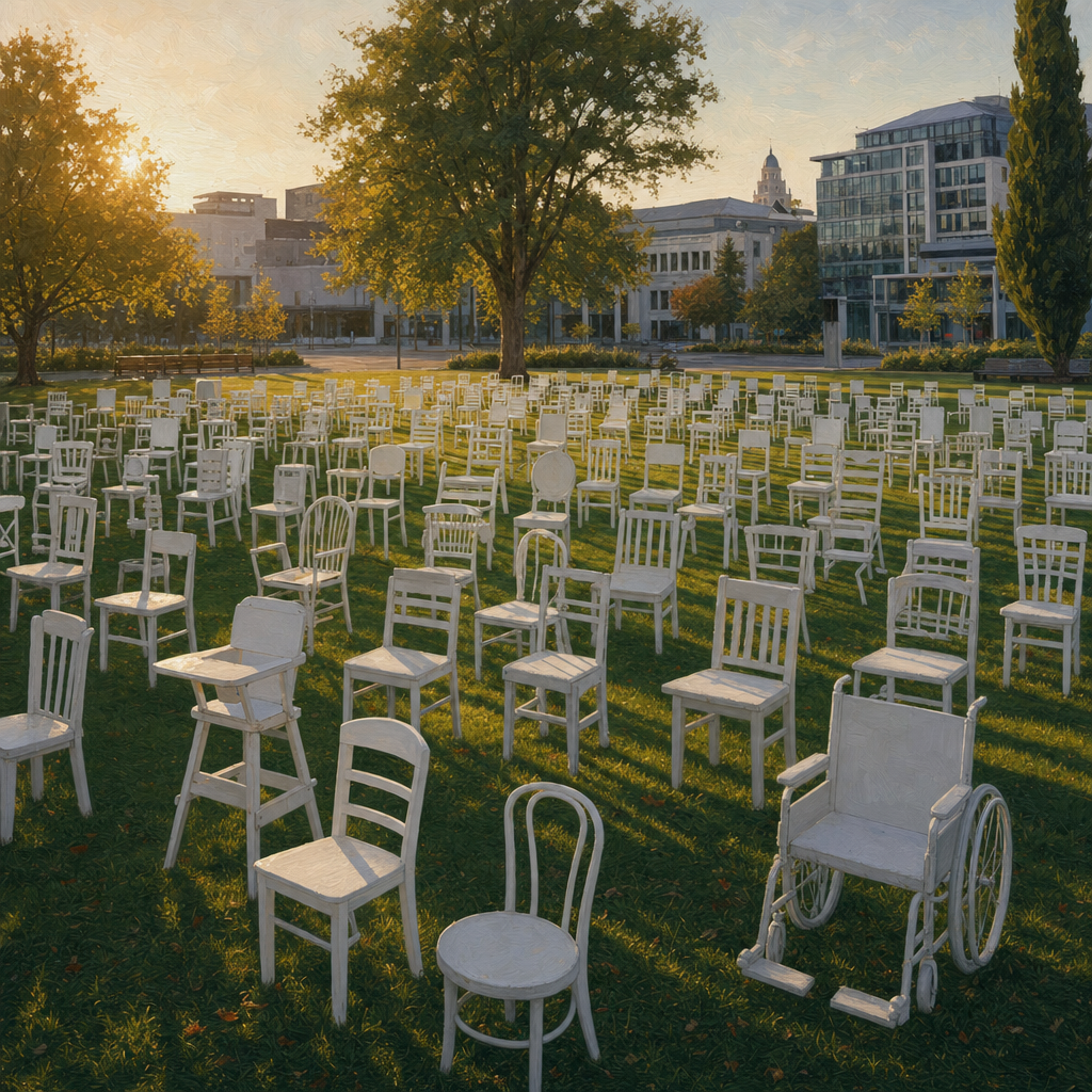 Peter Majendie '185 Empty Chairs' 추모 설치