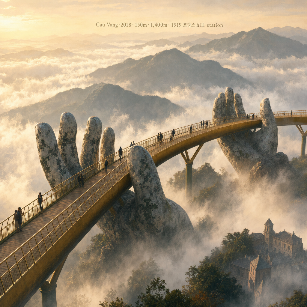 Bà Nà Hills Cầu Vàng 손가락 다리
