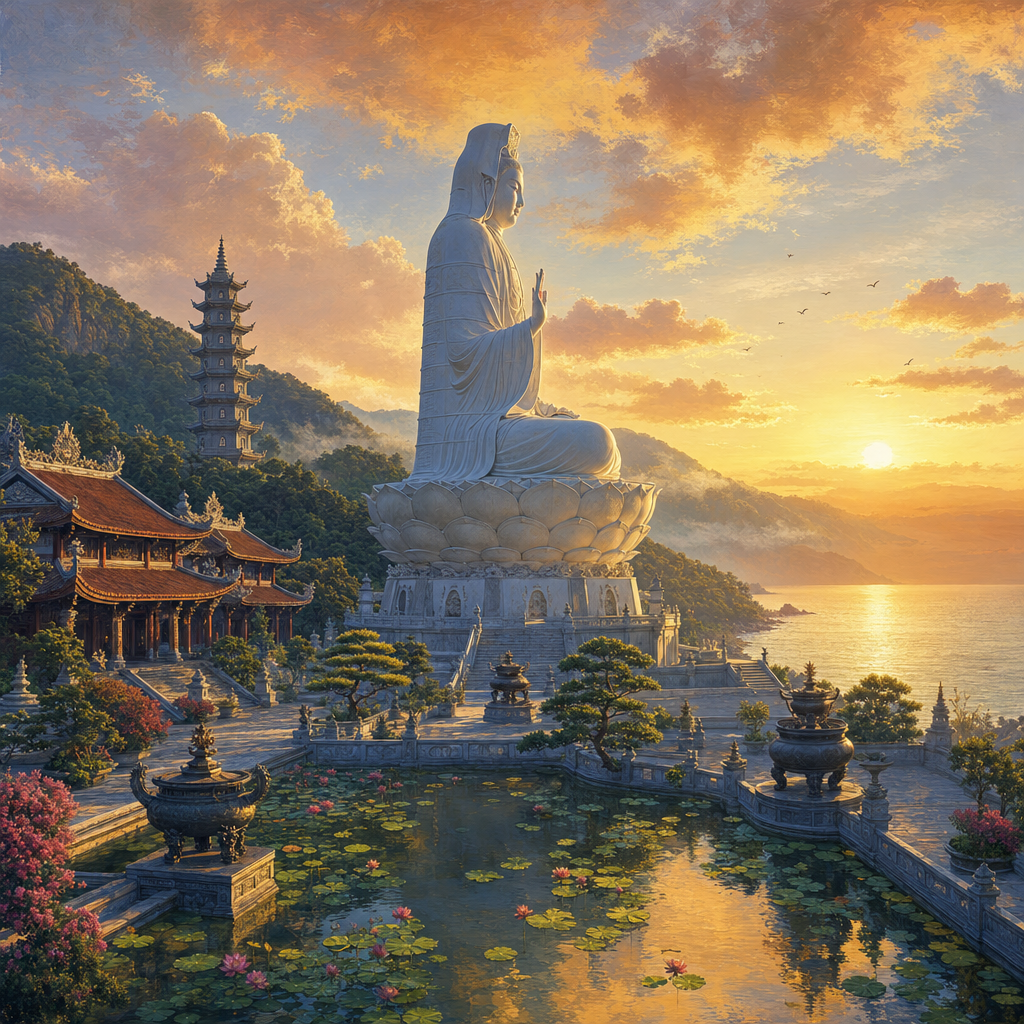 Linh Ứng 사찰과 Lady Buddha 67m