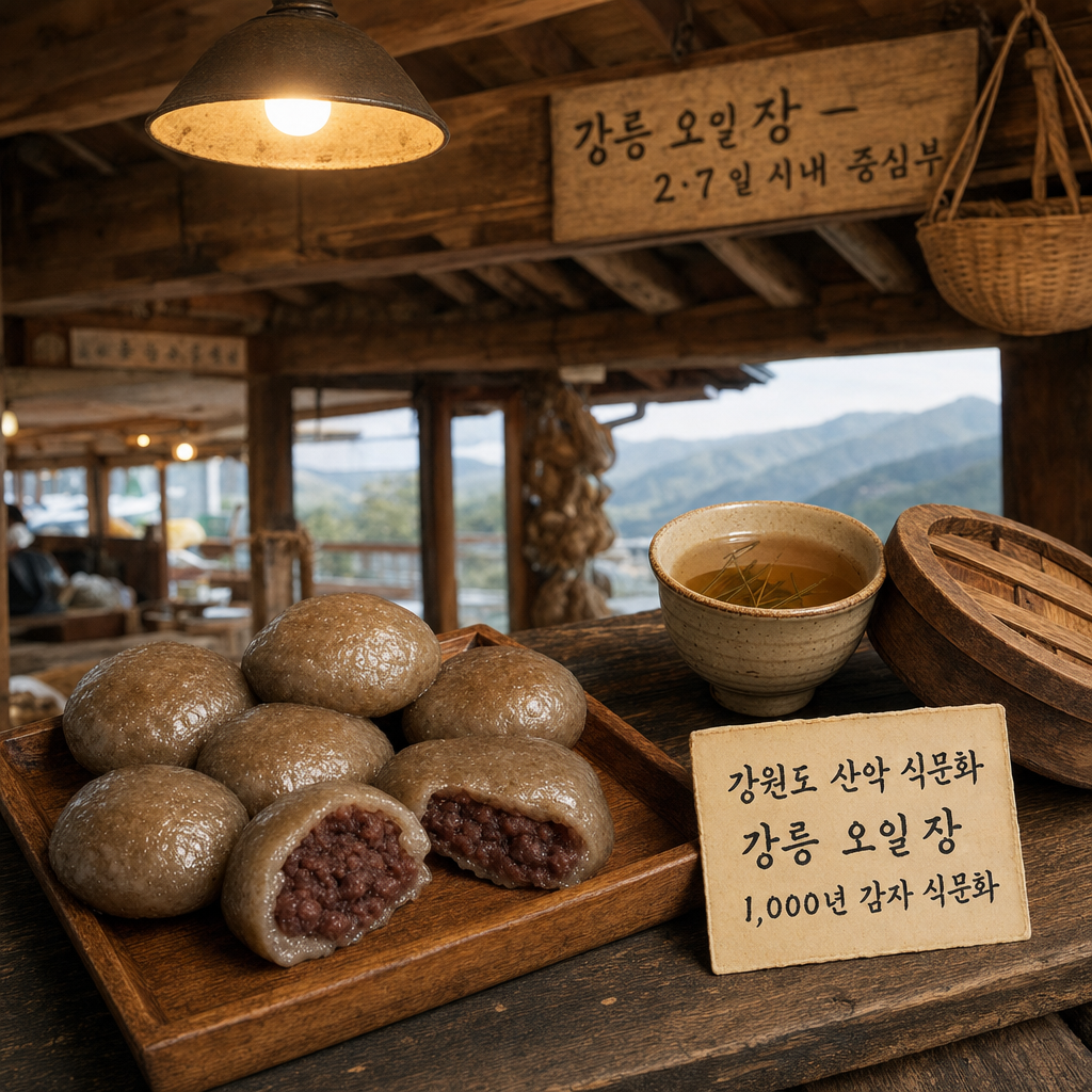 감자떡 강원도 산악 떡
