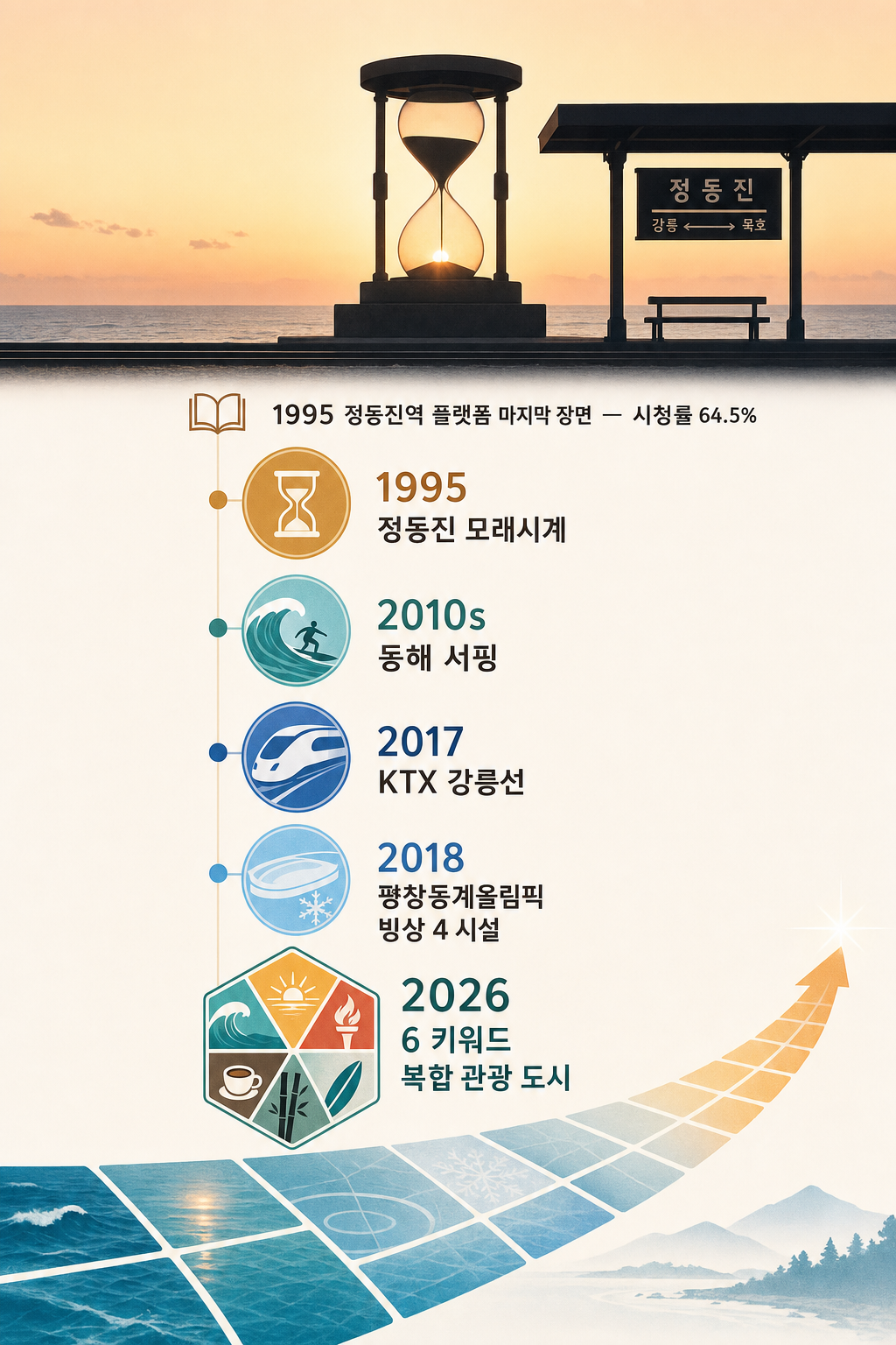 1995→2026 강릉 forward-bridging 5 마일스톤