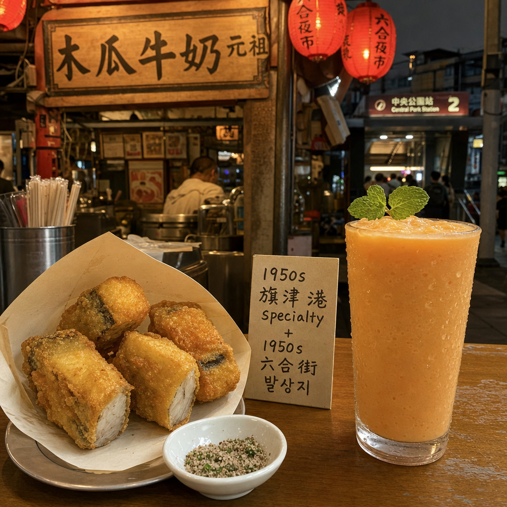 土魠魚酥 + 木瓜牛奶 stall