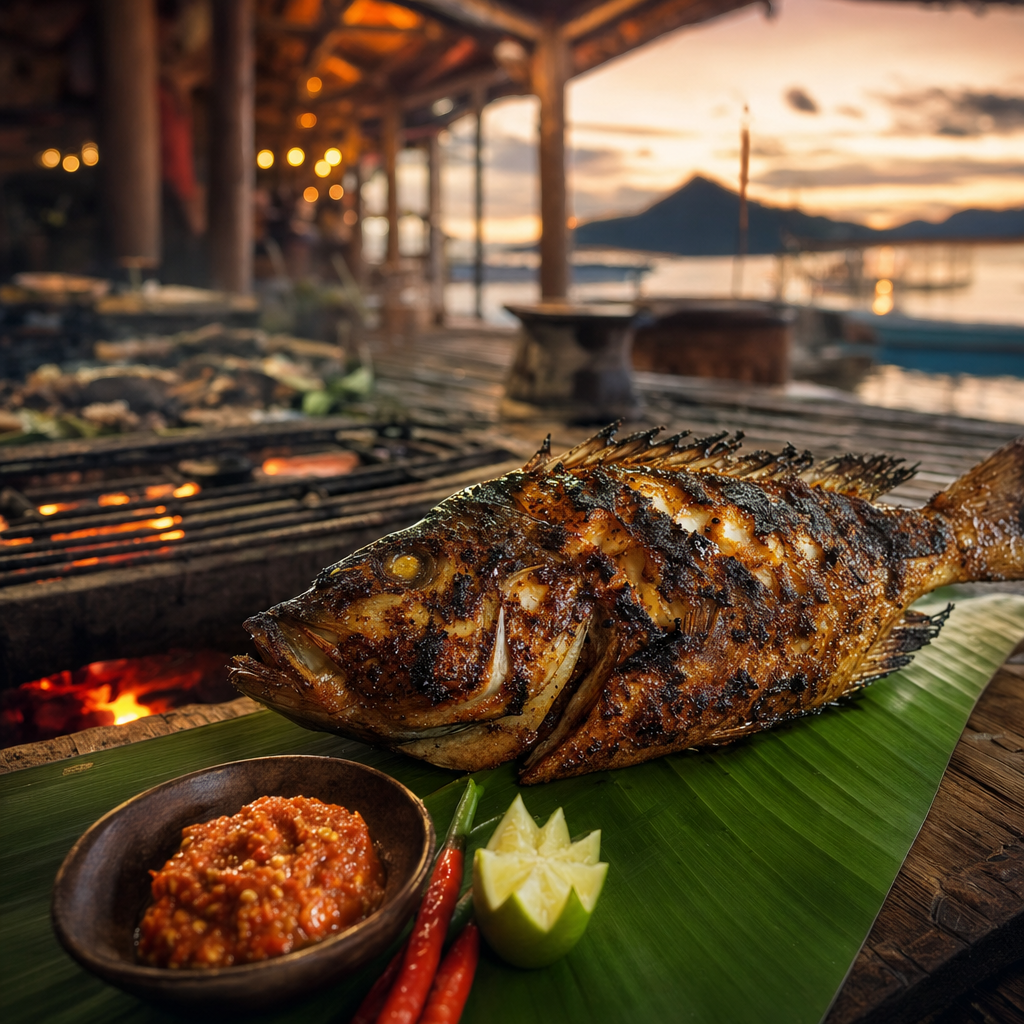 Bajo ikan bakar 해산물 구이