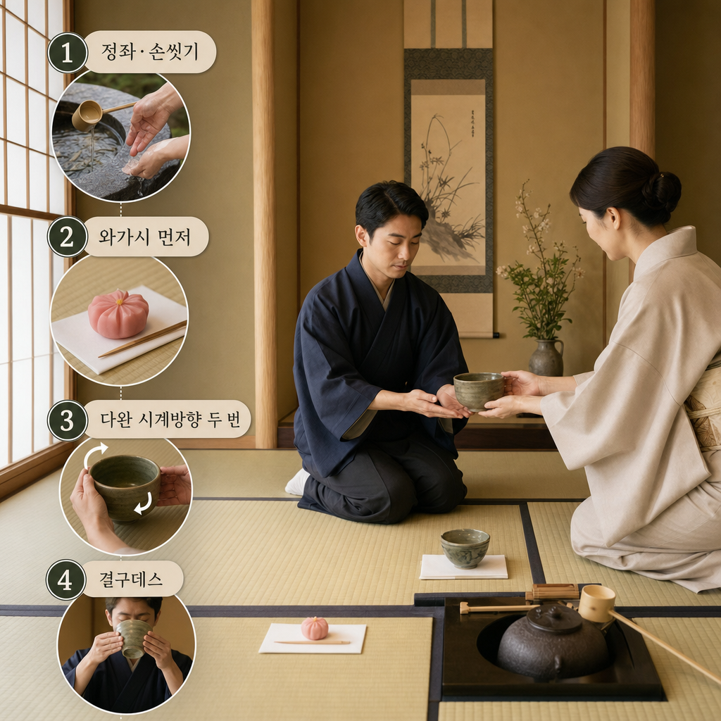 다도 매너 다이어그램