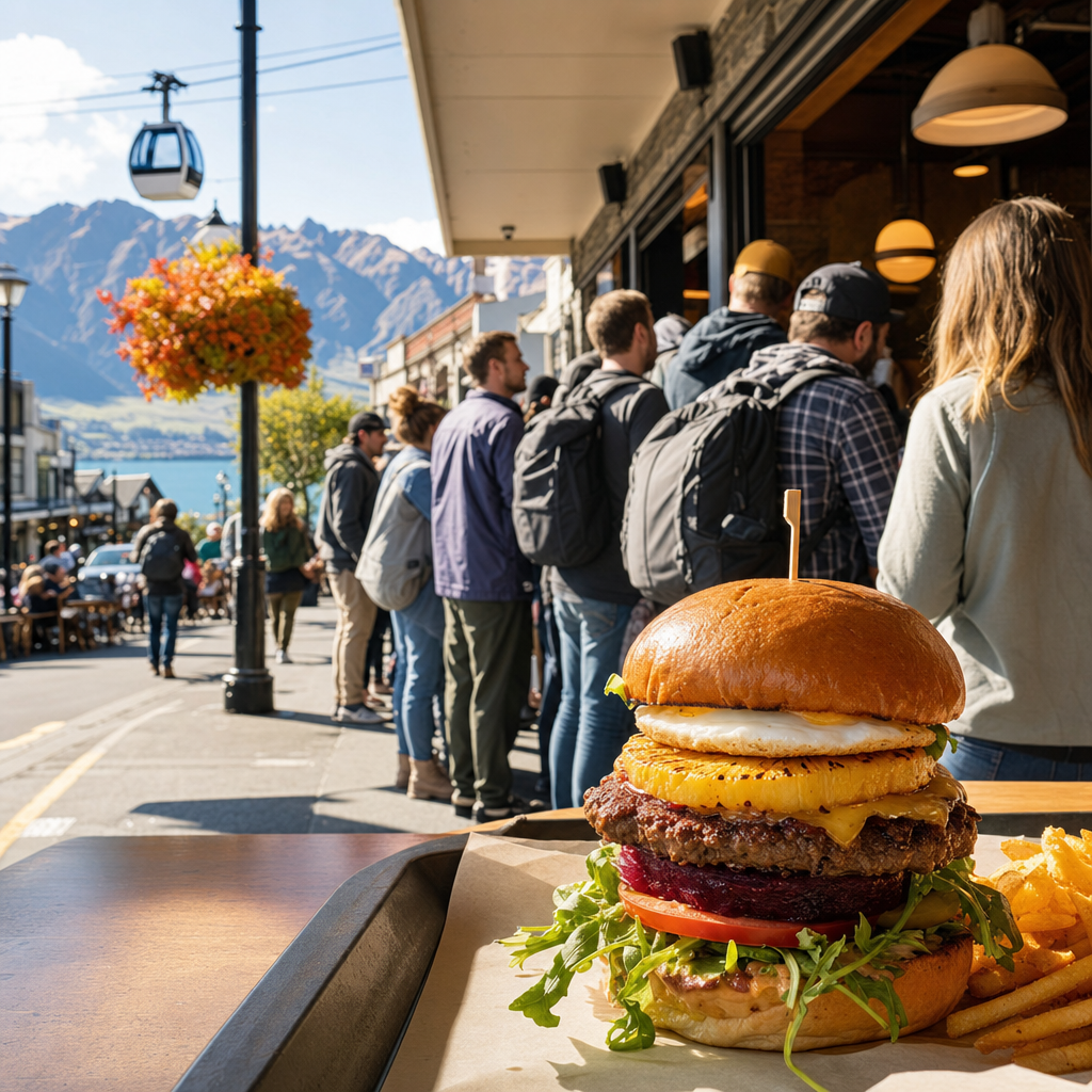 Shotover Street 버거 카페 줄 장면