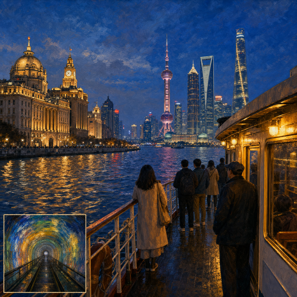 黄浦江 페리 + Bund Sightseeing Tunnel 이미지
