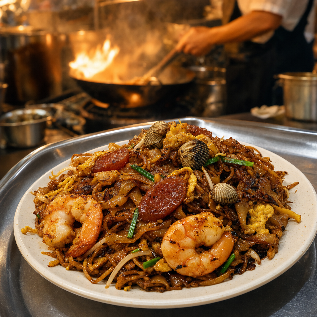 차 콰이 테오 wok hei 이미지