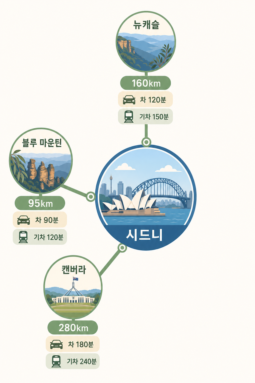 인근 3도시 거리 인포그래픽