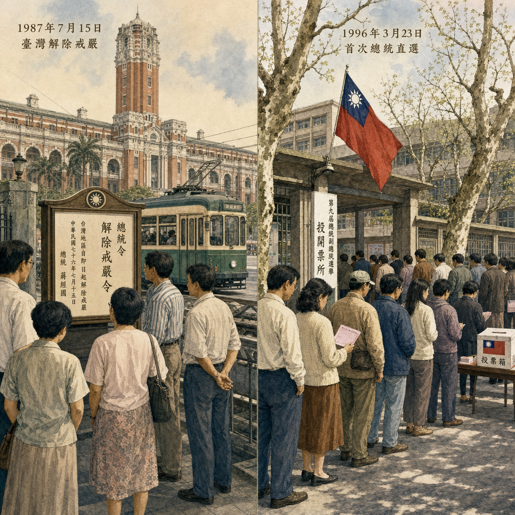 1987 戒嚴 解除·1996 첫 직선 大統領 이미지
