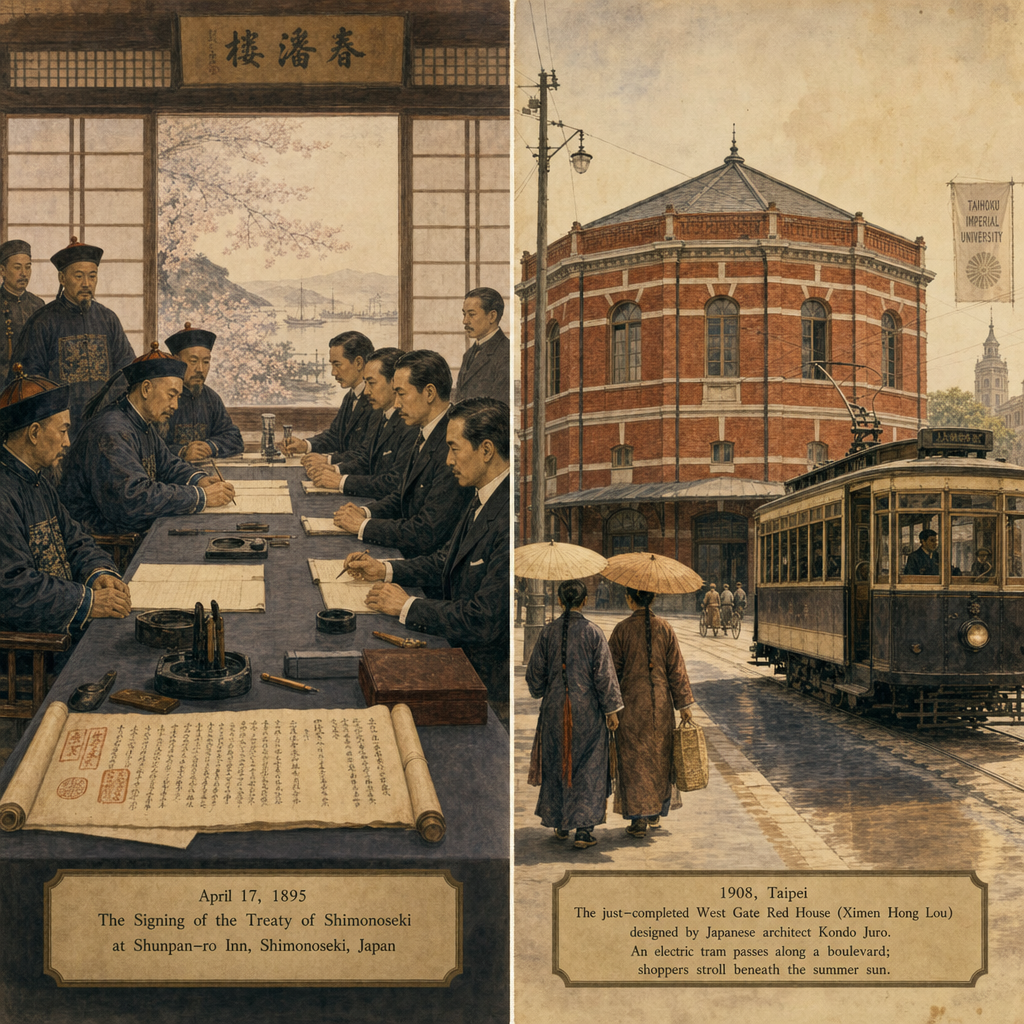 1895 시모노세키 + 1908 西門 紅樓 이미지